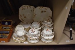 A quantity of Copeland Spode Art Deco design tea ware, of lobed form