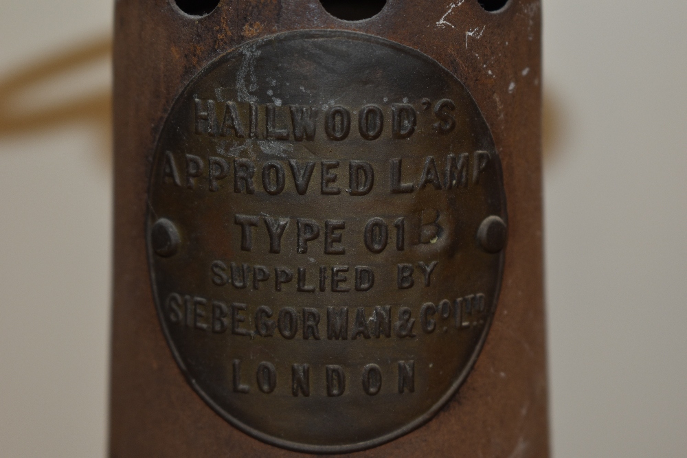 Two 20th Century miner's protector lamps, comprising a Hailwood's Type 01 Approved Lamp and an E. - Image 3 of 3
