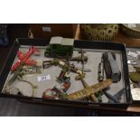 A collection of vintage toys and collectables, to include lead soldiers, diecast models, an Acme