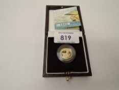A Royal Mint United Kingdom 2006 Queen Elizabeth II Britannia 1/10oz Gold Proof £10 Coin, in case