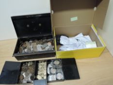 A large collection of GB Coins, Copper, Bronze, Cupro Nicol, no Silver seen along with similar World