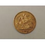 A 1896 Queen Victoria Gold Half Sovereign, Old Head, Royal Mint