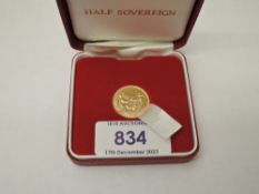 A 1904 Edward VII Gold Half Sovereign, Royal Mint, in fitted case