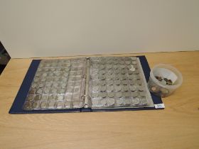 A album of GB Coins, Farthing to Half Crown, many pre 1947 Silver Coins seen, 1946 & 1949