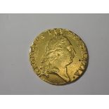 A 1791 George III Gold Guinea, shield back