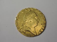 A 1791 George III Gold Guinea, shield back