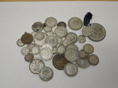 A small collection of GB Silver Coins including 4 1/2oz of Silver Coins, 1907 Silver Shilling seen