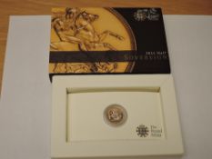 A 2011 Queen Elizabeth II Gold Half Sovereign, Royal Mint, in card box with certificate