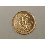 A 1982 Queen Elizabeth II Gold Half Sovereign, Royal Mint