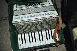 A vintage accordion, Della Porta, Magnette, with case