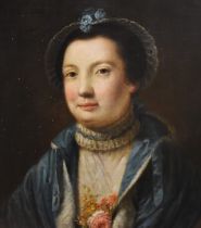 18th Century British School, oil on canvas, a half length portrait of 'Elizabeth', an 18th lady in