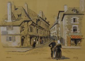 Helen Madeleine McKie (1889-1957, British), watercolour and gouache, 'Dinan', France, signed to