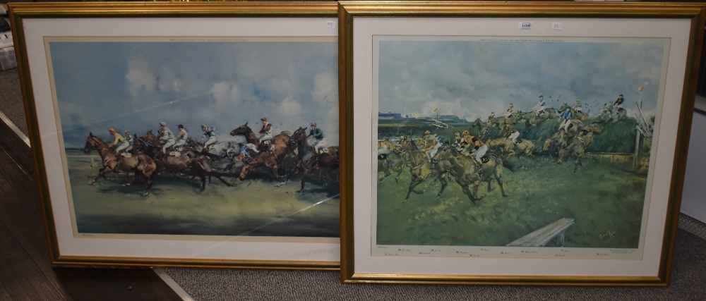 After Michael Lyne (1912-1989, British), coloured prints, Two horse racing scenes, comprising 'The - Image 2 of 2