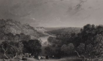 19th Century School, hand coloured engravings, Landscapes comprising Derbyshire, Barnard Castle, and