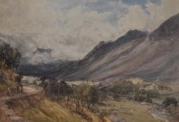 Thomas Baker of Leamington (1809-1864, British), watercolour, 'In The Ogwen Valley', Wales, signed