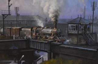 *Railway Interest - John Austin (20th Century, British), Fellow of the Guild of Railway Artists, oil