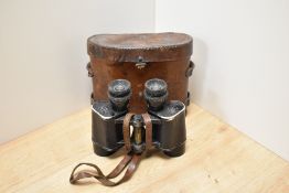 A pair of B Leger, Paris 8X binoculars in leather case