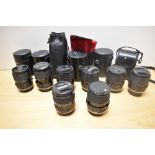 Eight Tamron CF Macro 1:3,5-4,5 35-70mm lenses Nos 902839, 903742,200627, 340426, 338868, 418784,
