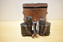 A pair of W Watson & sons, London Prismatic No3 X6 binoculars circa 1911 bearing military