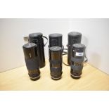 Three Tamron lenses. Two Zoom Macro 1:4,5 85-210mm and 1:5,6 300mm