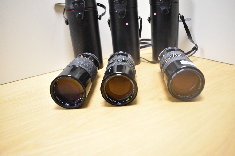 Three Tamron lenses. Two Zoom Macro 1:4,5 85-210mm and 1:5,6 300mm - Image 2 of 2