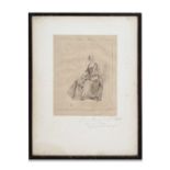 AFTER JEAN-ANTOINE WATTEAU (1684-1721)SEATED LADYinscribed Gravé par Boucher d'apres Watteau / Efr