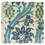 A DAMASCUS 'VINE WAVE' TILE, OTTOMAN SYRIA, LATE 16TH CENTURY