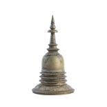 A SINHALESE BRONZE STUPA, SRI LANKA, 19TH CENTURY