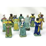 A SET OF NINE CHINESE ZODIAC FIGURES, 20TH CENTURY