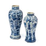 A CHINESE BLUE AND WHITE BALUSTER VASE, KANGXI PERIOD (1662-1722)