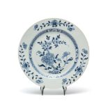 A CHINESE BLUE AND WHITE NANKING CARGO PLATE, CIRCA 1750