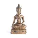 AN AYUTHIA BRONZE FIGURE OF BUDDHA, THAILAND, 16TH/17TH CENTURY