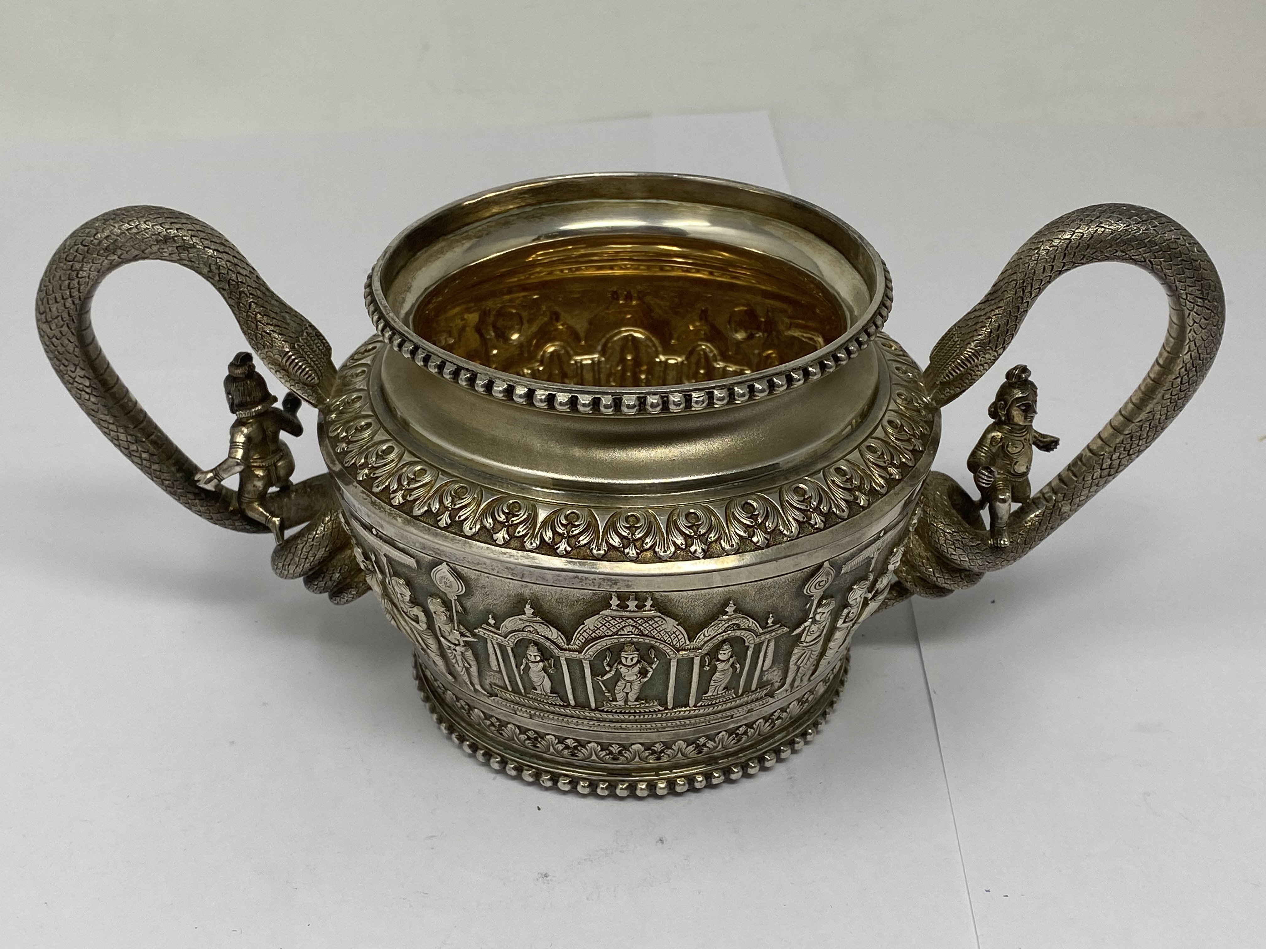 ˜A PARCEL-GILT-SILVER TEA SET, ATTRIBUTED TO P. ORR AND SONS, MADRAS (CHENNAI), INDIA, CIRCA 1905-10 - Image 6 of 18