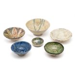 SIX PERSIAN BOWLS, 10TH-13TH CENTURIES