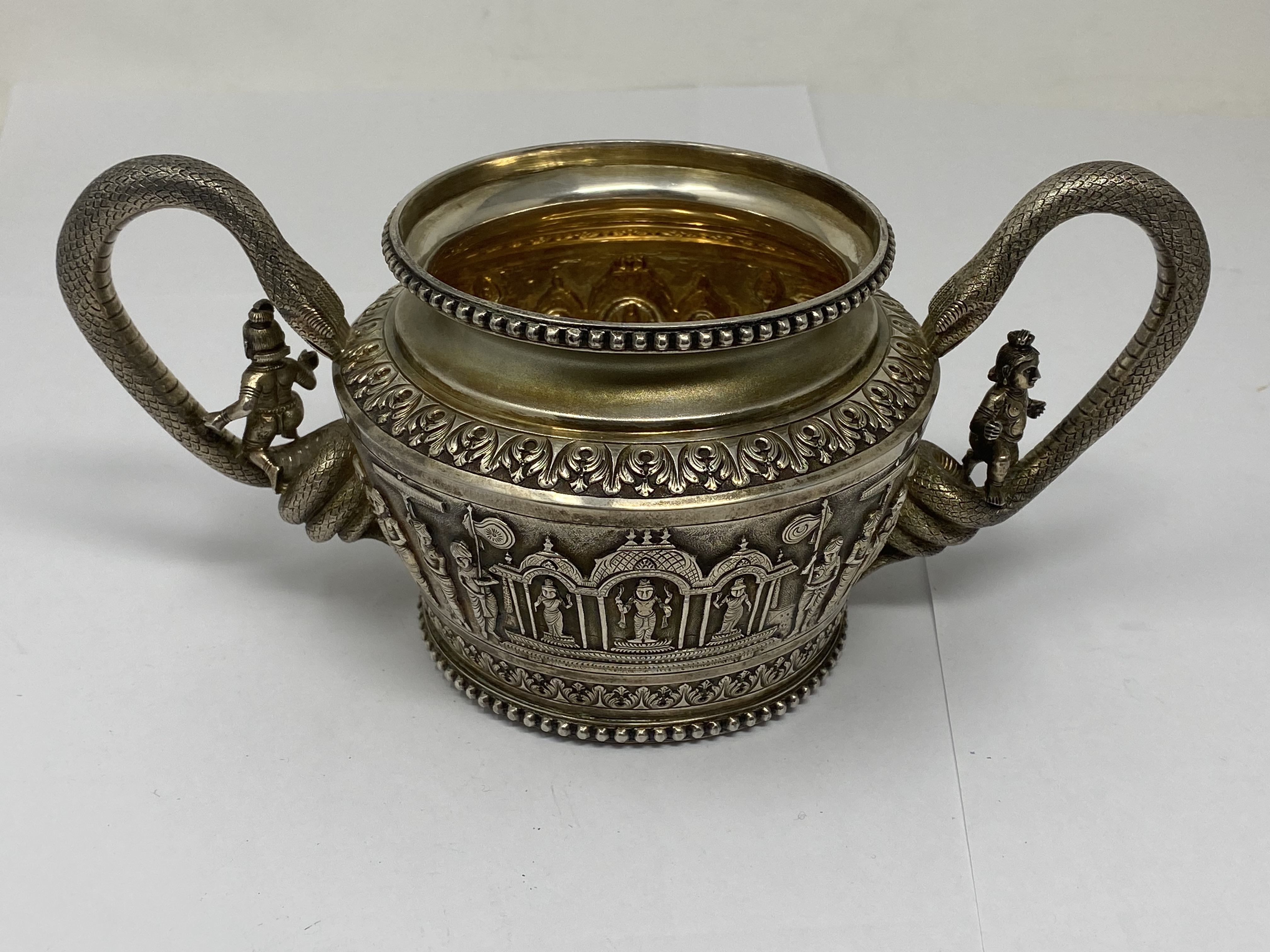 ˜A PARCEL-GILT-SILVER TEA SET, ATTRIBUTED TO P. ORR AND SONS, MADRAS (CHENNAI), INDIA, CIRCA 1905-10 - Image 5 of 18