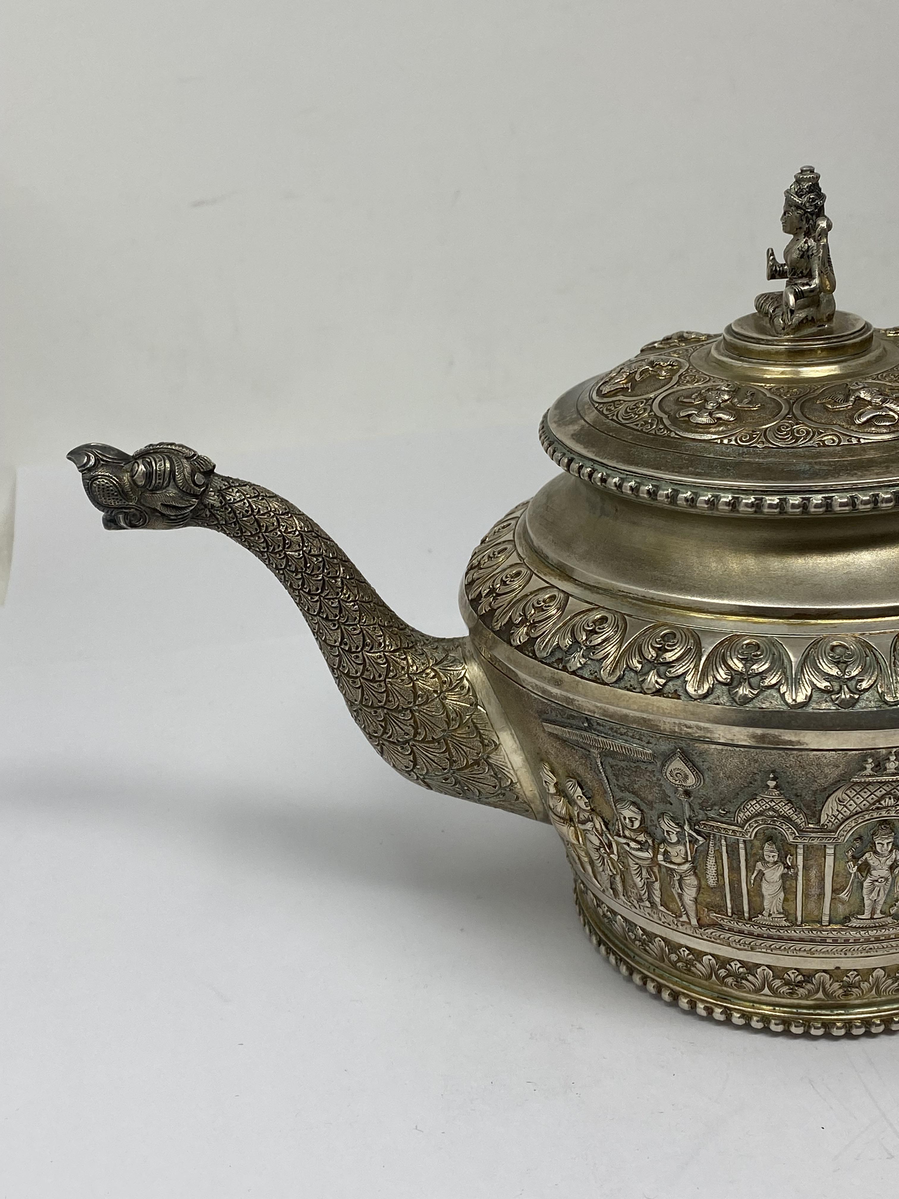 ˜A PARCEL-GILT-SILVER TEA SET, ATTRIBUTED TO P. ORR AND SONS, MADRAS (CHENNAI), INDIA, CIRCA 1905-10 - Image 10 of 18