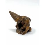 A JAPANESE WOOD NETSUKE, SIGNED MASAYOSHI, NAGOYA, 19TH CENTURY