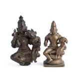 TWO HINDU BRONZE IMAGES, SOUTH INDIA, 18TH/19TH CENTURY