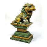 A CHINESE SANCAI-GLAZED LION, 19TH CENTURY