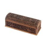 A SANDALWOOD PEN BOX, MYSORE, SOUTHERN INDIA, LATE 19TH CENTURY