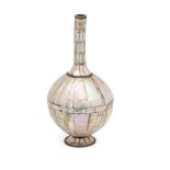 A MOTHER OF PEARL BOTTLE (SURAHI), NORTHERN INDIA, CIRCA 1900 OR EARLIER