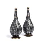 A PAIR OF GRAINGER'S WORCESTER BOTTLE VASES, CIRCA 1880