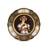 A 'VIENNA' STYLE CABINET PLATE, 'LISETTE', PROBABLY GERMAN, CIRCA 1900
