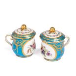TWO SEVRES CUSTARD CUPS AND COVERS (POTS A JUS), 1787