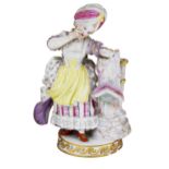 A MEISSEN FIGURE OF A GIRL, 19TH / 20TH CENTURY