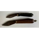 TWO INDIAN FOLDING KNIVES, 19TH CENTURY