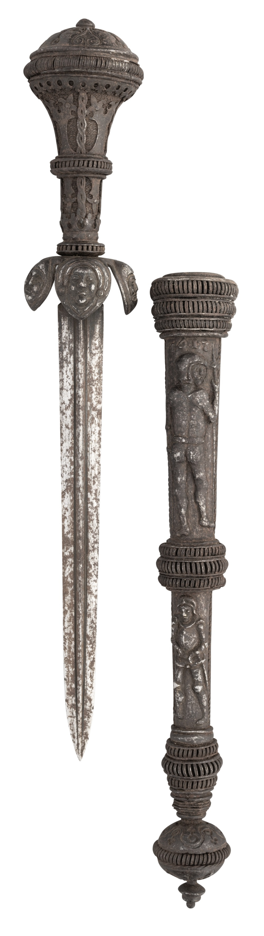 ‡ A DAGGER IN GERMAN MID-16TH CENTURY 'LANDSKNECHT' STYLE, LATE 19TH/EARLY 20TH CENTURY