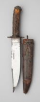 AN INDIAN BOWIE KNIFE, T. ARNACHELLUM, CIRCA 1880