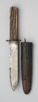 AN INDIAN BOWIE KNIFE, ARNACHELLUM, SALEM, CIRCA 1880