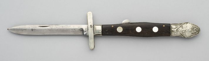 A FOLDING DIRK FOR THE AMERICAN MARKET, SHEFFIELD, LATE 19TH CENTURY